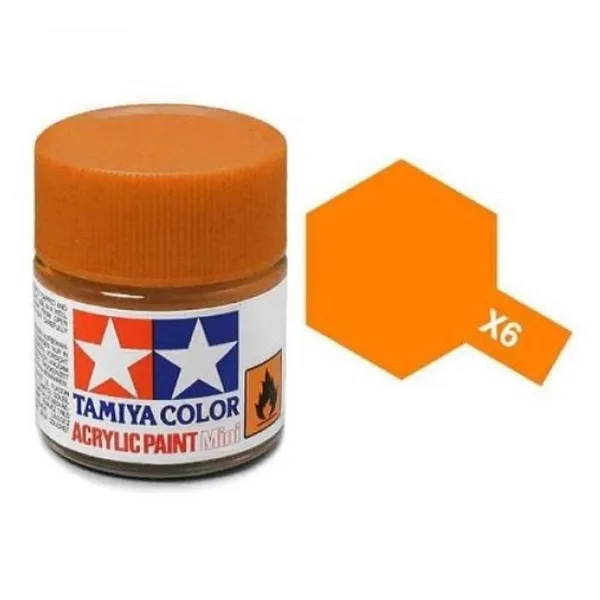 Tamiya X-6 Orange Gloss Acrylic Paint 10ml