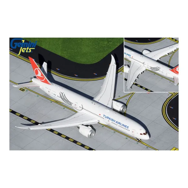 Turkish Airlines B787-9 Flaps Down Diecast - TC-LLO - 1/400