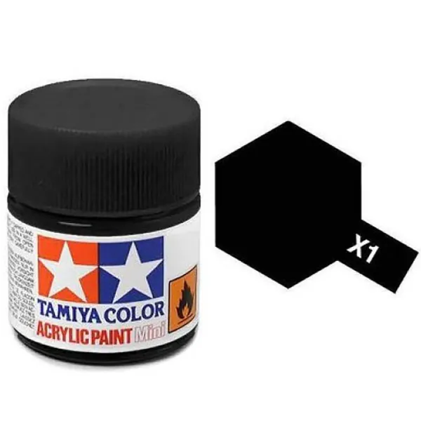 Tamiya X-1 Black Gloss Acrylic Paint 10ml