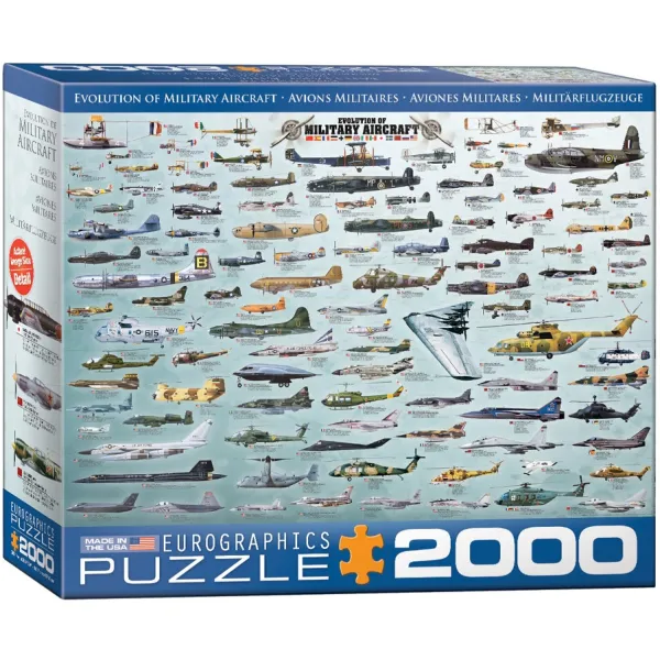 EuroGraphics Evolution of Military Aircraft Jigsaw Puzzle (2000 pieces)