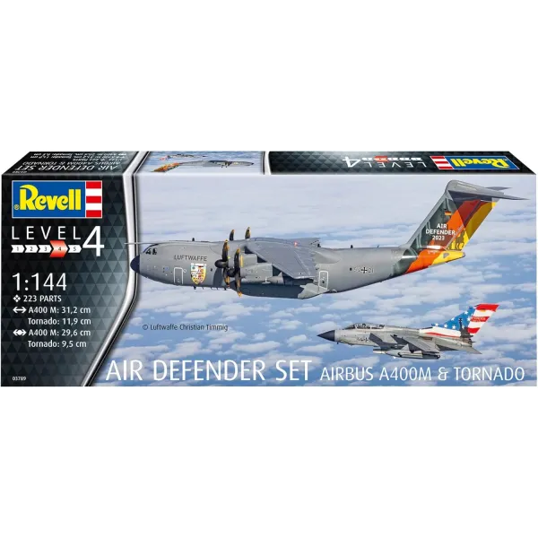 Revell Air Defender 1:144 Set of 2 Plastic Kits - A400M & Tornado