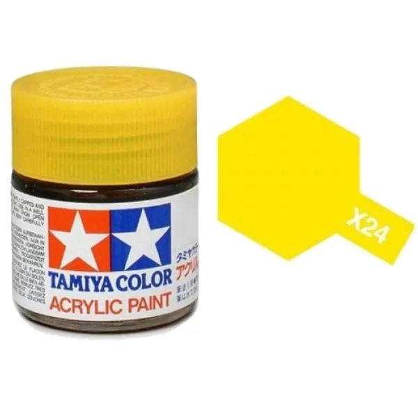 Tamiya X-24 Clear Yellow Gloss Acrylic Paint 10ml