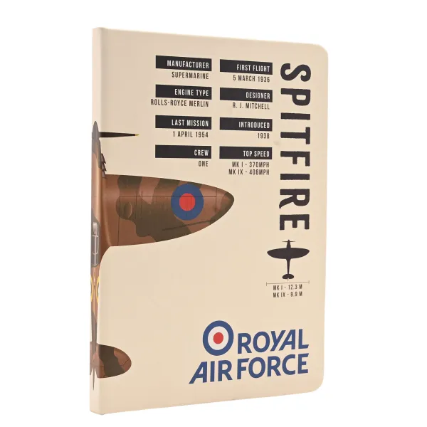 Spitfire A5 Lined Hardback Notebook
