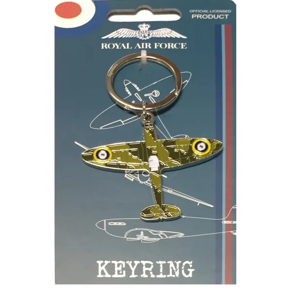 RAF Vintage Keyring  - Spitfire Aerial View