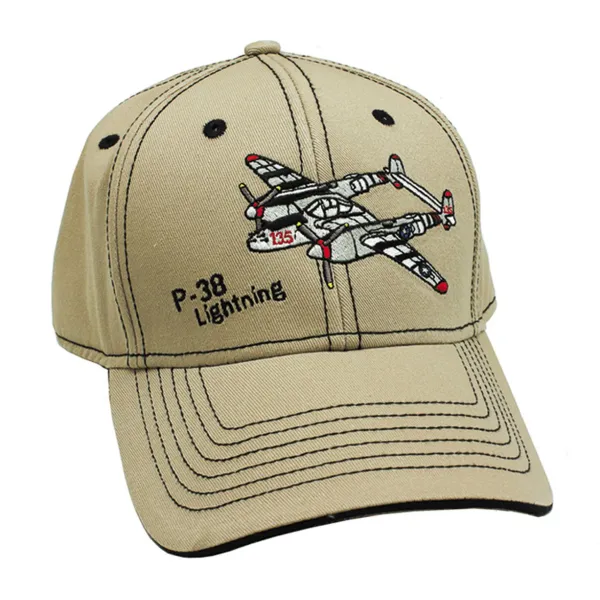 P-38 Lightning Embroidered Baseball Cap