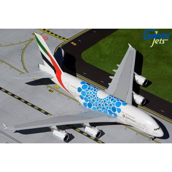 Gemini Jets Emirates A380 -800 Blue EXPO 2020 Diecast - A6-EFM - 1/200