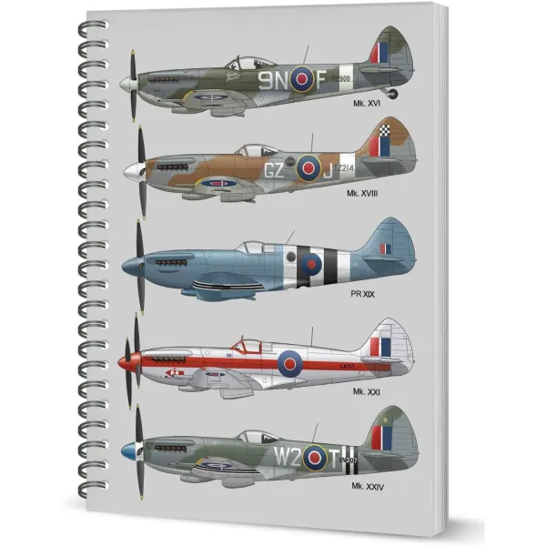 Spitfire Montage Spiral Notebook