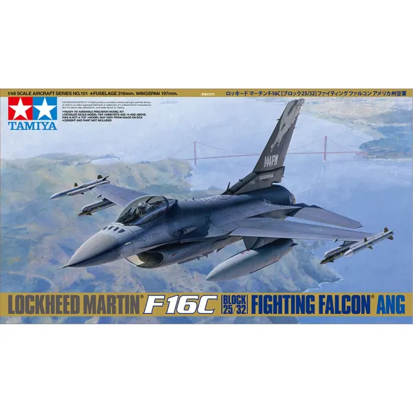 Tamiya F-16C [Block 25/32] Fighting Falcon ANG Plastic Kit 1:48 Plastic Kit