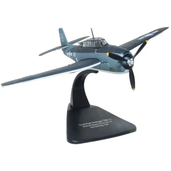 Grumman Avenger TBM-1C White 83 Blopsy Sqn.76 USS Petrof Bay 1945 Diecast - 1/72