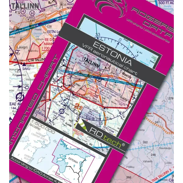 RogersData Estonia VFR 1:500,000 Chart - 2025