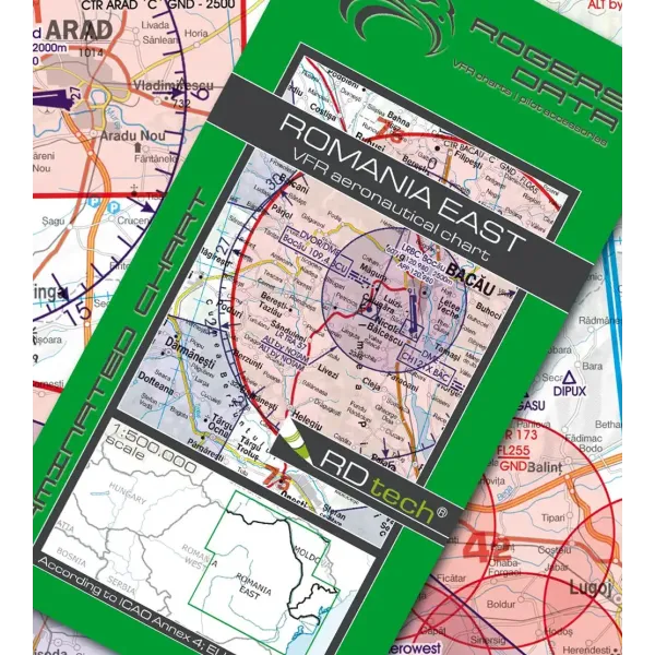 RogersData Romania East VFR 1:500,000 Chart - 2026