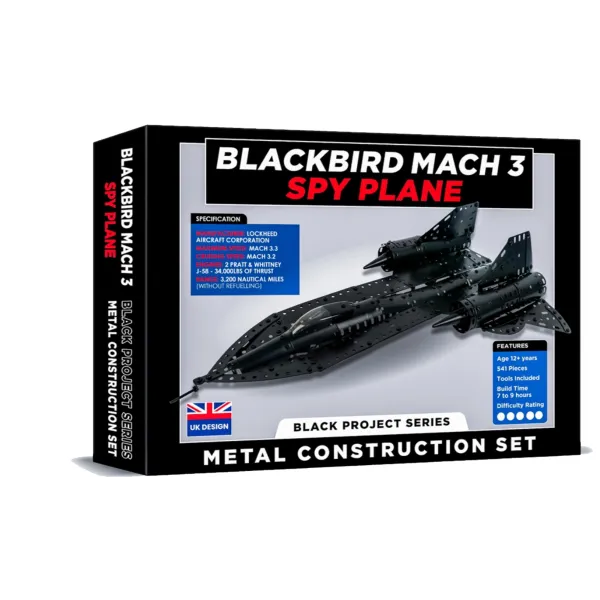 Blackbird Mach 3 Spy Plane Metal Construction Set