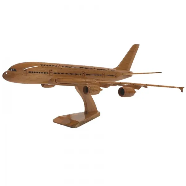 Airbus A380 Wide Body Airliner Wooden Model