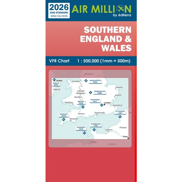 Air Million Southern England & Wales 1:500,000 UK VFR Chart - 2026