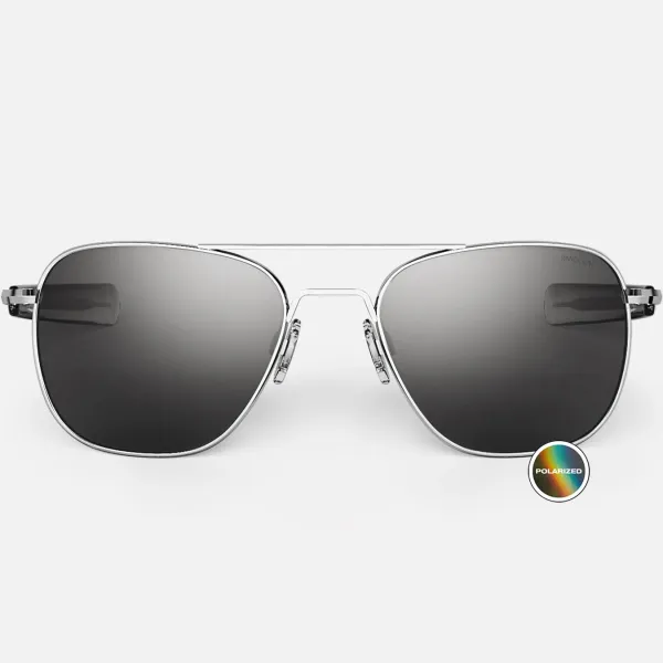 AVIATOR - BRIGHT CHROME & AMERICAN GRAY - Last Pair