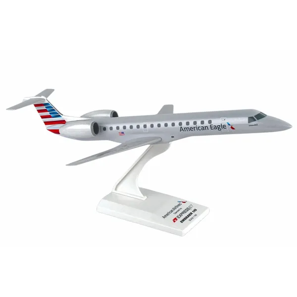 Skymarks American Eagle ERJ-195 Plastic Model - Scale 1:100