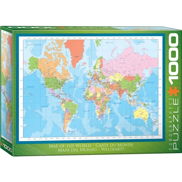 Modern Map Of The World Jigsaw (1000 pieces)