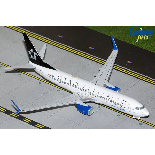 Gemini Jets United Airlines Boeing 737-800W Diecast 'Star Alliance' Livery - N76516 - 1/200