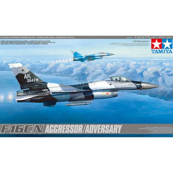 Tamiya F-16C/N "Aggressor/Adversary" 1:48 Plastic Kit