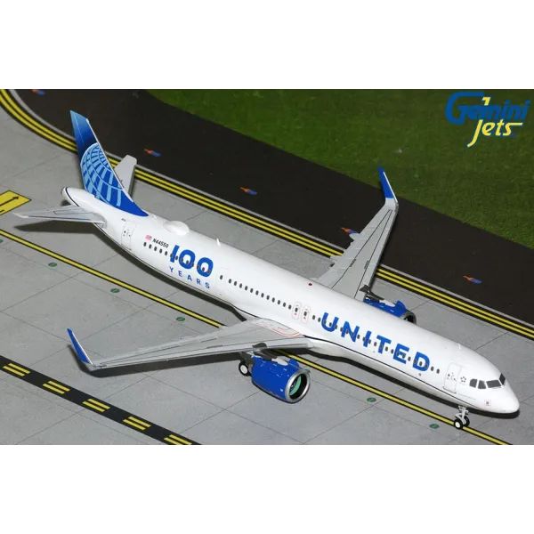 Gemini Jets United Airlines Airbus A321 neo '100 Years' Livery Diecast - N61101 - 1/200