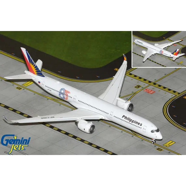 Gemini Jets Philippine Airlines A350-1000 '85 Years Livery" Flaps Down Diecast - C3510 - 1/400