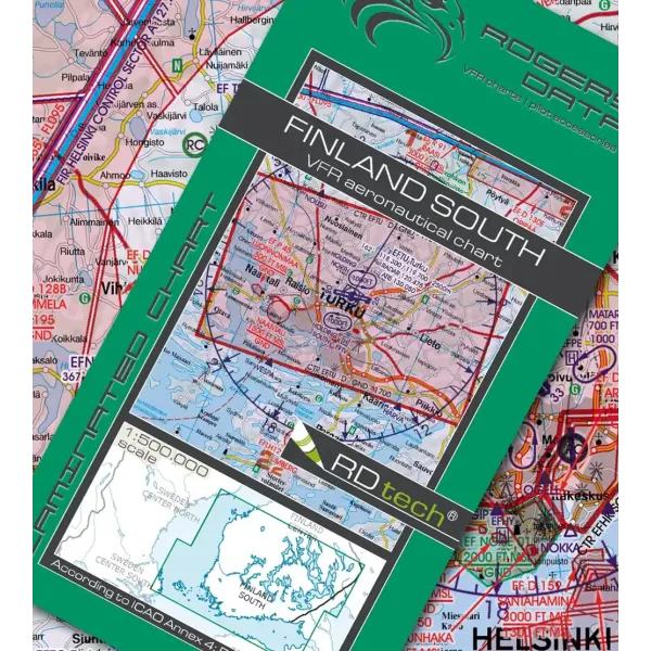RogersData Finland South VFR 1:500,000 Chart - 2025