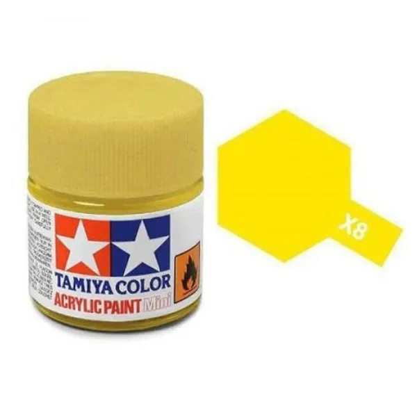 Tamiya X-8 Lemon Yellow Gloss Acrylic Paint 10ml