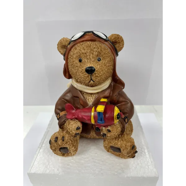 Pilot Bear Resin Money Box