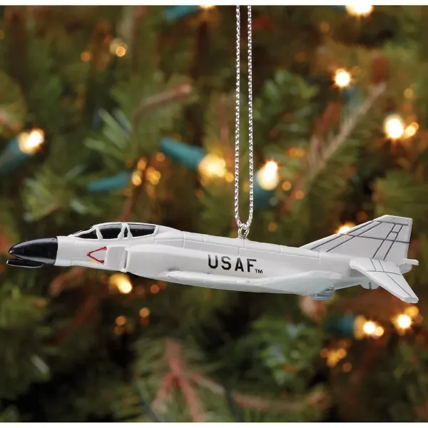 USAF F-4 Phantom (Silver) Christmas Ornament