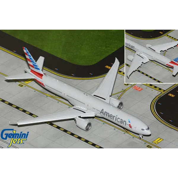 Gemini Jets American Airlines Boeing 7777-300ER Diecast Flaps Down - N722AN- 1/400