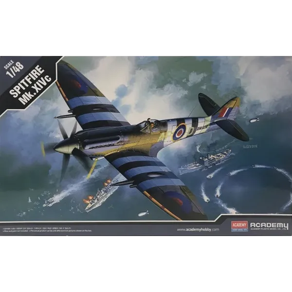 Academy Spitfire Mk XIVc Fighter Aircraft 1:48 Plastic Kit