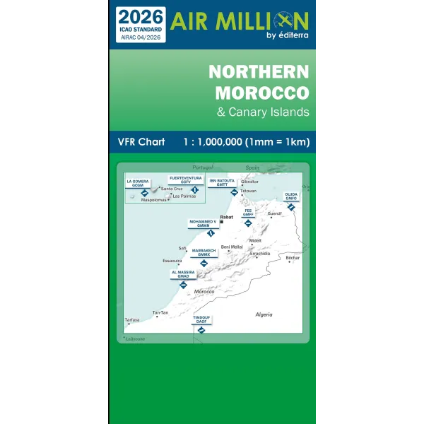 Air Million Northern Morocco VFR 1:500,000 Chart - 2026