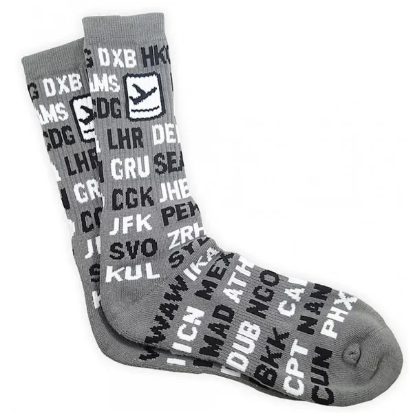 International Airport Codes Premium Socks