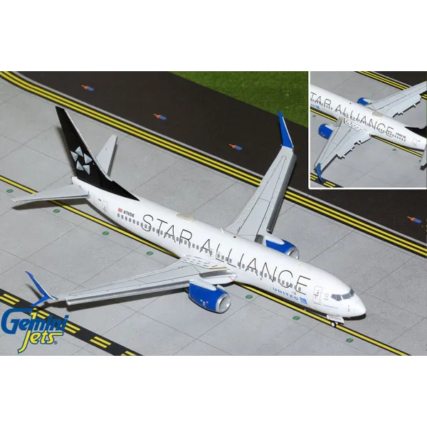 Gemini Jets United Airlines Boeing 737-800W Flaps Down Diecast 'Star Alliance' Livery - N76516 - 1/200