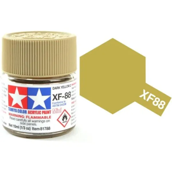 Tamiya XF-88 Dark Yellow Matt Acrylic Paint 10ml