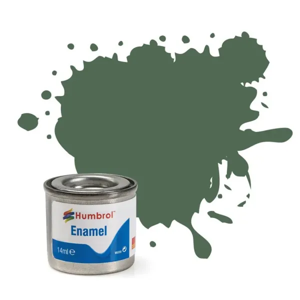 Humbrol No. 76 Uniform Green Matt Enamel Paint 14ml