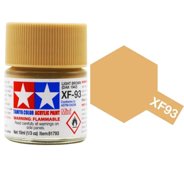 Tamiya XF-93 Light Brown DAK 1941 Matt Acrylic Paint 10ml