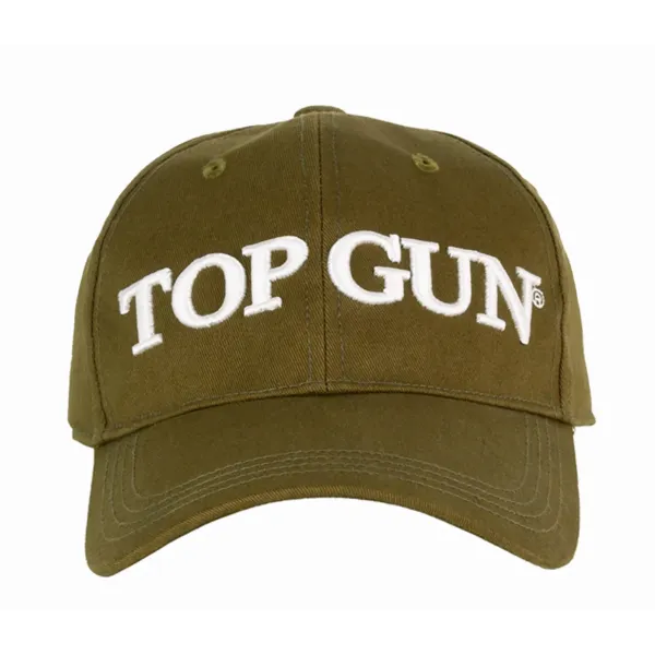 Top Gun Plain Logo Baseball Cap in Olive