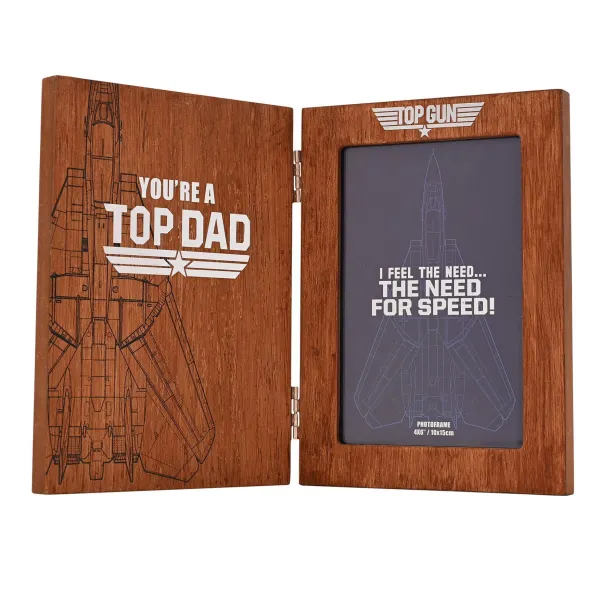 Top Gun Top Dad Folding Photo Frame