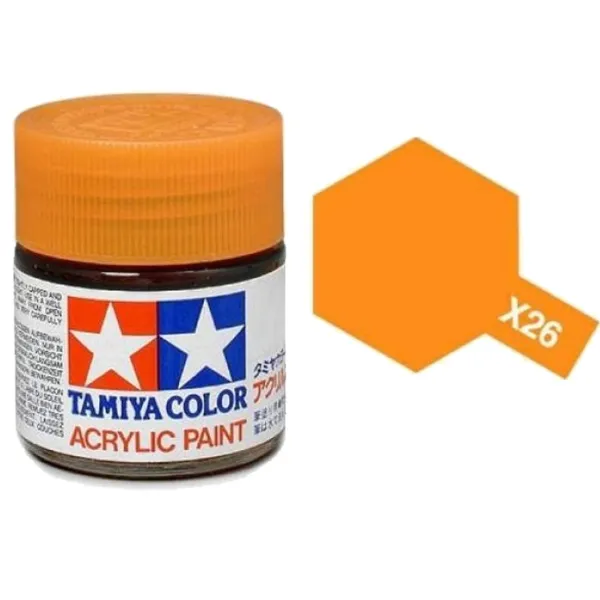 Tamiya X-26 Clear Orange Gloss Acrylic Paint 10ml