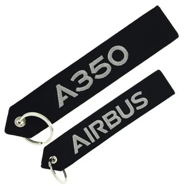 Airbus A350 Embroidered Keyring