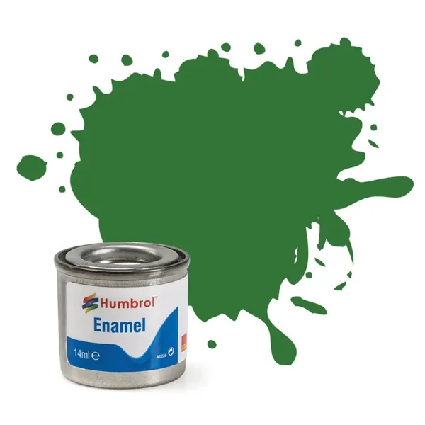 Humbrol No. 131 Mid Green Satin Enamel Paint 14ml