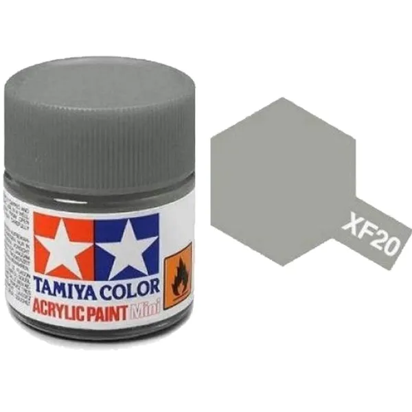 Tamiya XF-20 Medium Grey Matt Acrylic Paint 10ml