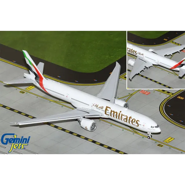Gemini Jets Emirates Boeing B777-300ER Flaps Down Diecast - A6-EQH - 1/400