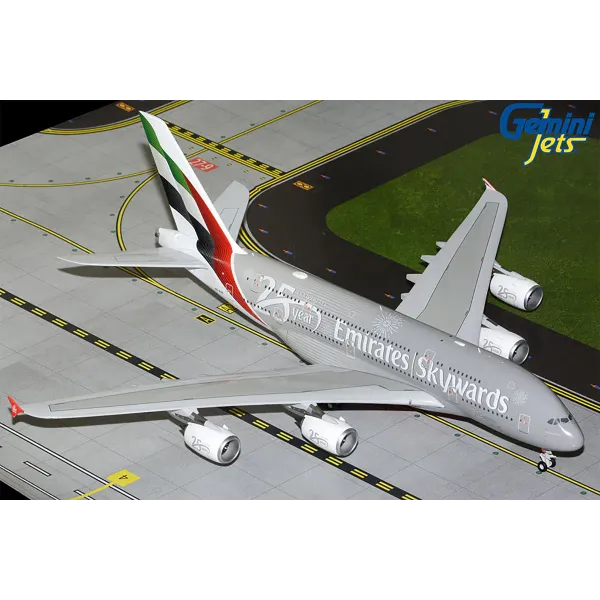 Gemini Jets Emirates Airbus A380 Skywards 25 Year Anniversary Livery Diecast - A6-EUE - 1/200