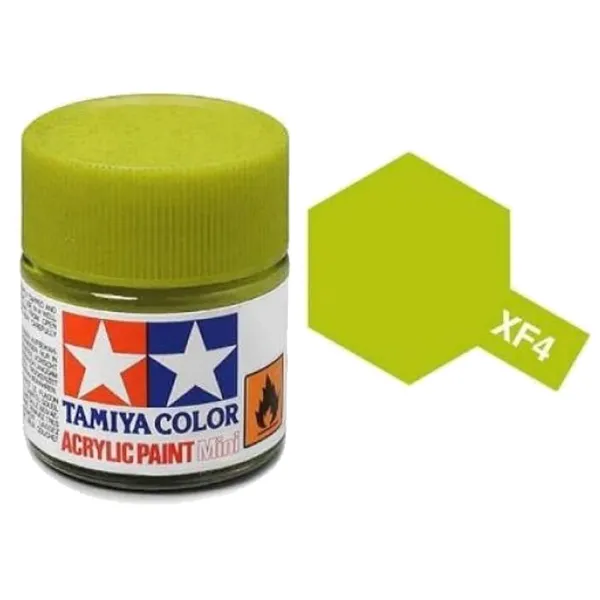 Tamiya XF-4 Flat Yellow Green Acrylic Paint 10ml