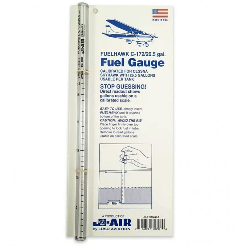 JAir Cessna 172 Long Range 26 Gallon Fuelhawk Fuel Gauge Tester