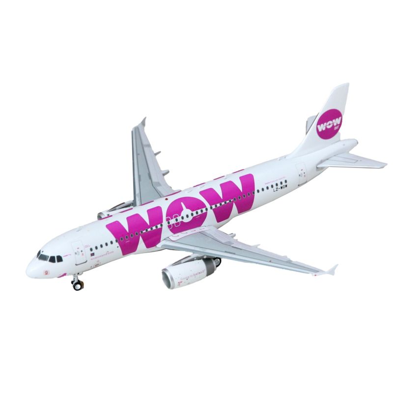 J Fox Models WOW Air Airbus A320-232 - LZ-WOW - Diecast Scale
