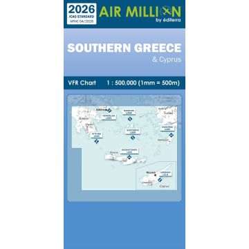 Air Million Greece Southern VFR 1:500,000 Chart - 2026