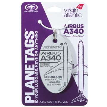 PlaneTags Virgin A340-600 Queen Of The Skies - G-VEIL - White